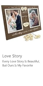 (1-99th) Wedding Anniversary Picture Frame, Anniversary Wedding Gift for Couple, Newlyweds. Engagement Gift for Her or Him. Then & Now Double Picture Frame (4”x6”)