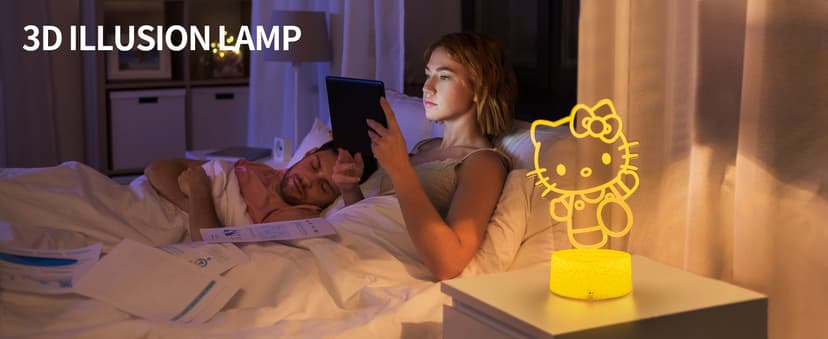 Cat Night Light Cute Night Light - Anime Charater 16 Color Change Decor Kitty Lamp with Remote, Dim, Timer,Kids Gifts for Christmas Birthday,Nursery Baby