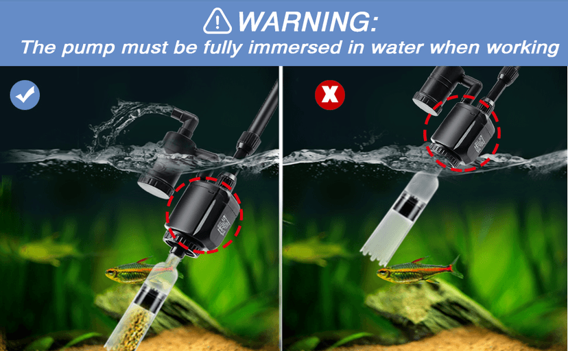 AQQA Electric Aquarium Gravel Cleaner, 6 in 1 Automatic Fish Tank Cleaning Tools Gravel Vacuum for Aquarium, Suitable for Change Water Wash Sand Water Filter and Water Circulation (320GPH, 20W)