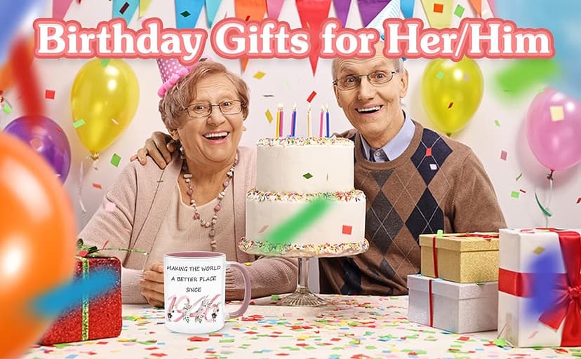 80th Birthday Gifts for Women Her, 1945 Vintage Birthday Coffee Mugs with Silicone Coaster, Fabulous 1945 Gifts Ideas for 80 Years Old Women Mom Sisters Grandma