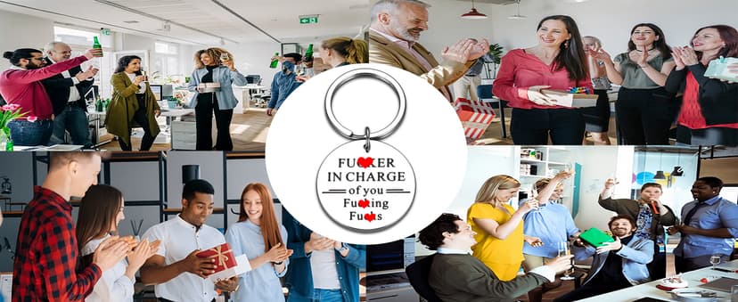 STUNFASSOO Boss Day Gifts for Women Men, Funny Boss Gifts Keychain, Office Gag Gifts for Bosses