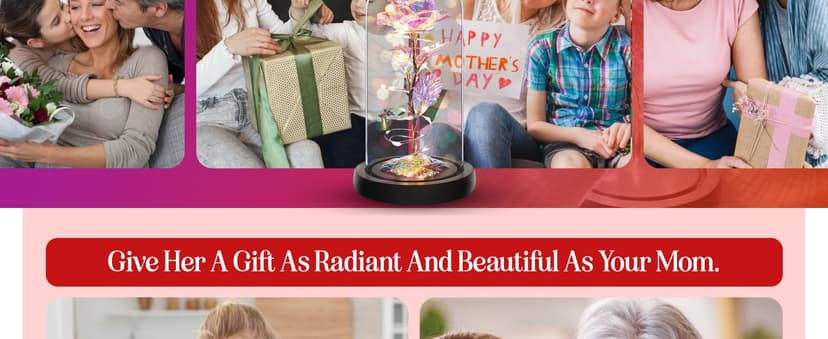 Norcalway Galaxy Rose Flower Gift for Mom from Son, Daughter - LED Light Glass Flower with Timer for Woman, Girlfriend, Wife