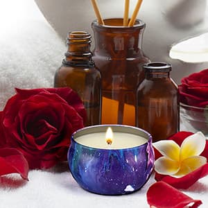 Scented Candles Gift Set, Natural Soy Wax Portable Travel Tin with Strongly Fragrance Essential Oils for Stress Relief and Aromatherapy - 16 Pack