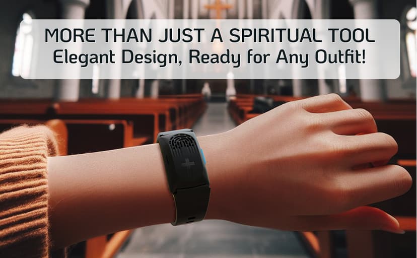 LIAISE Wearable Audio Wrist Band, WWJD Bracelet and Audio Bible, 300+ Verses from NIV, Jesus Bracelet Speaker, Christian Wristband, Christian Gifts for Men, Christian Gifts for Woman (White)