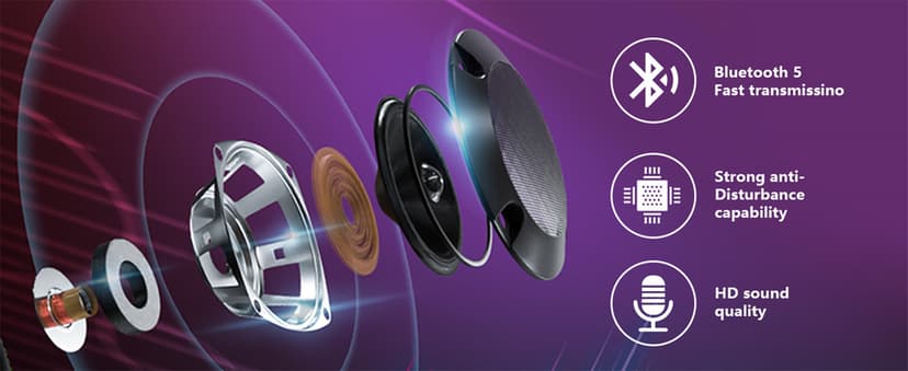 HOFFREE RGB Gaming Chair with Speakers Massage Computer Gaming Chair with LED Lights and Footrest High Back Video Game Chair for Adults Blue and Black