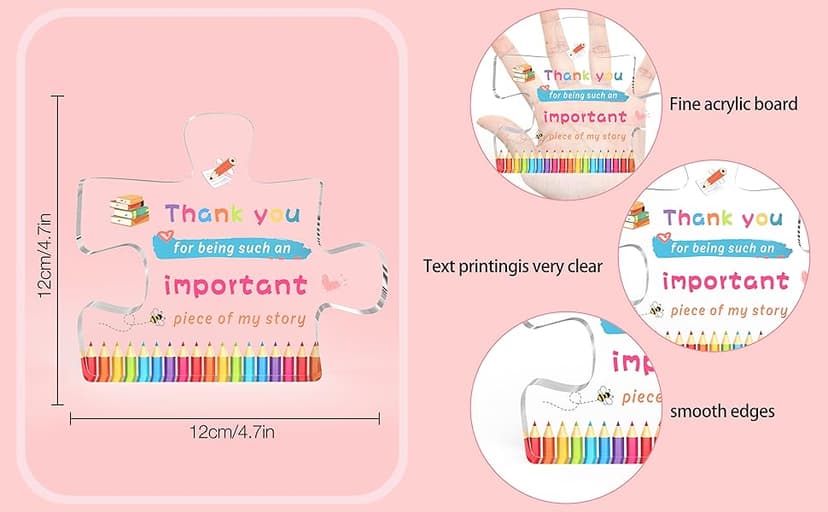 Gifts for Teachers - Teacher Christmas Gift,Teachers Appreciation Gifts for Women,End of Year Thank You Teacher Acrylic Decor Valentines Day Retirement Graduation Birthday Gift