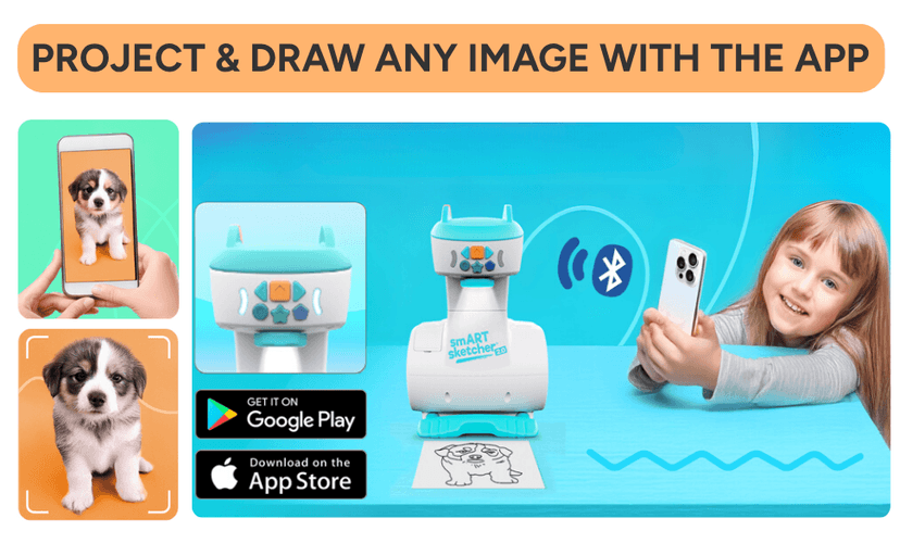 Flycatcher Smart Sketcher 2.0 Projector, Drawing and Tracing Projector for Kids, Educational Arts & Crafts Toy, Christmas Gift for Boys and Girls Ages 5+