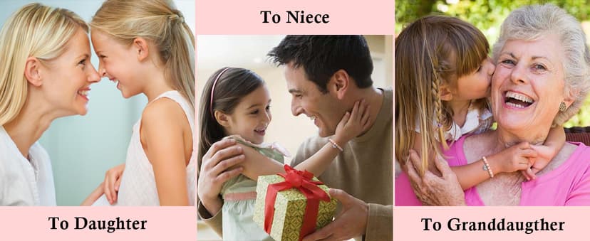 Sereney Birthday Gifts for Girls, Beaded Bracelets as 1 3 4 5 6 7 8 9 10 11 12 13 15 16 Year Old Birthday Gift, Adjustable Stone/Pearl Bracelet as Happy Birthday Gifts for Daughter Granddaughter Niece