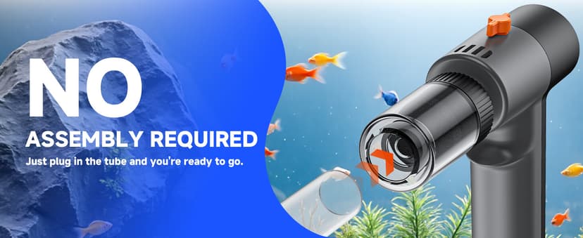 VIPASKA Electric Aquarium Gravel Cleaner Kit with High Pressure Strong Suction, 6-in-1 Multifunction Fish Tank Vacuum Cleaner and Water Changer for Aquarium, Gravel Vacuum with Sand Filter Tools