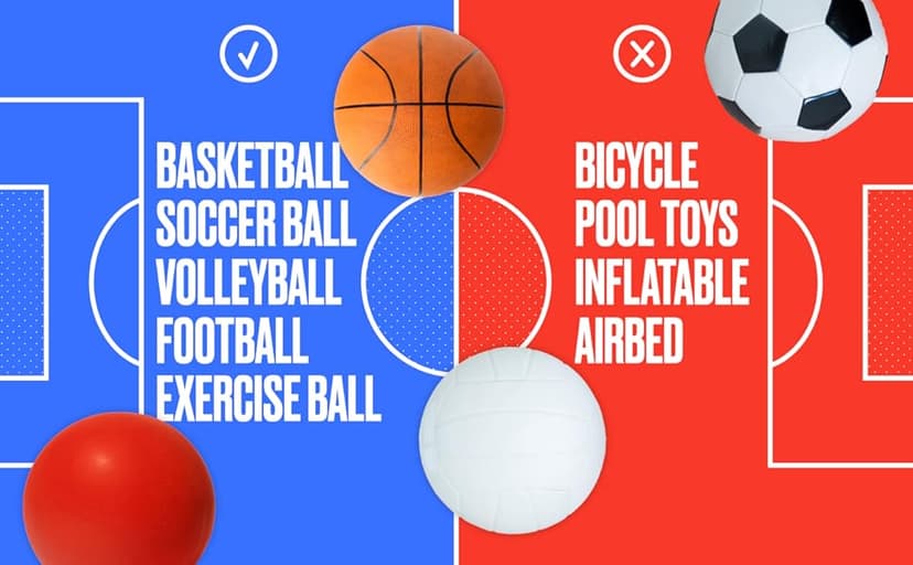 SPORTBIT Ball Pump for Sports Balls - Push & Pull Inflating System - Hand Pump for All Exercise Balls - Volleyball Pump, Basketball Inflator, Football & Soccer Ball Air Pump - Goes with 5 Needles Set