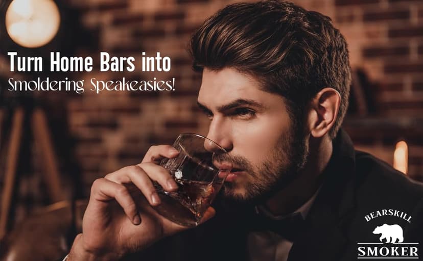 Whiskey Smoker Kit with Torch - 6 Natural Wood Chips Flavors, 2 Glasses, 2 Ice Molds - Cocktail Smoker Infuser Kit, Old Fashioned Smoker Kit, Birthday Bourbon Whiskey Gifts for Men, Dad(No Butane)