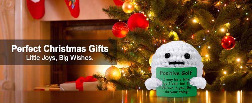 AICase Golf Gifts Accessories Funny Positive Golf Ball Crochet Gag Gift Ideas, Emotional Support Nuggets for Men Women Golfers Tournament Dad Mom Fathers Day Christmas Easter Birthday Stuff