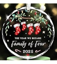 NewEleven Pregnancy Announcement Gifts for Husband Wife Family, Gender Reveal Gifts, Pregnancy Gift for Expecting Mom, for New Mom, New Dad, New Parents - Ornament