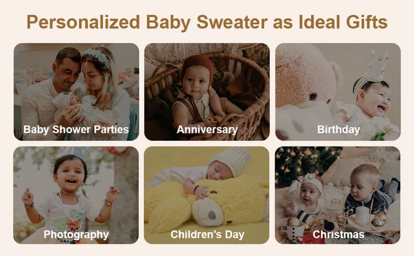 Personalized Baby Sweater with Name,One Birthday Gift,Custom Name Embroidered Knit Sweater,Newborn Baby Girl Boy Sweater,Monogrammed Newborn Gifts