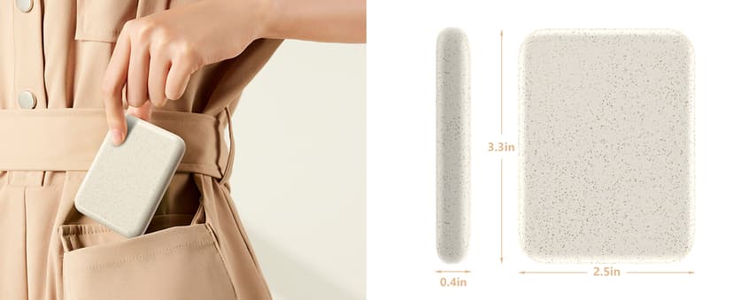 Kintion Wheat Straw Compact Mirror, 1X/3X Magnification, Lighted, Folding, Portable, Eco-Friendly, Great Gift