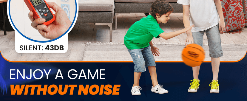 Ninja Silent Basketball- Soft Foam Indoor Hoop Play | Soundless Ball for Quiet Dribbling and Indoor Training