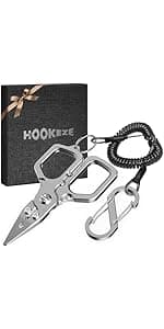 HOOK-EZE Fishing Knot Tying Tool | Protect from Fish Hooks | Tie Fishing Knots Easily | Cool Gadgets for Fishermen | Ice Fly Fishing | Fishing Accessories for Beginner Anglers | Nail Knot Tool