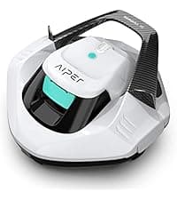 AIPER Cordless Robotic Pool Cleaner, Pool Vacuum Lasts 90 Mins, LED Indicator, Self-Parking, Ideal for Above-Ground Flat Pool up to 860 sq.ft