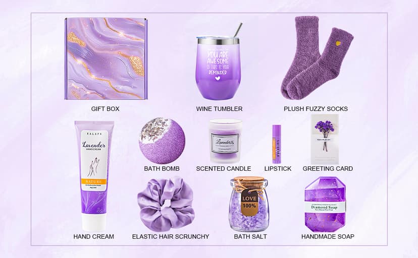 Christmas Gifts for Women, Unique Birthday, Valentines, Galentines, Mothers Day Gift for Women, Mom Her, Wife, Teacher, Best Friend, Girlfriend, Sister, Coworker (Lavender)