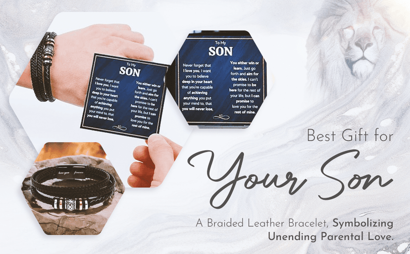 To My Son Bracelet Gift From Mom & Dad | Gifts for Son, Teen Boys for Birthday, Graduation, Christmas & Easter | Beautiful Cuban Cross Bracelet with Heartfelt Message Card & Gift Box