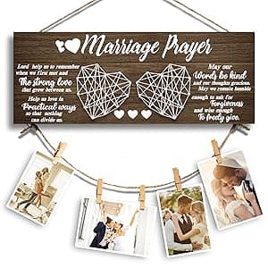 Wedding Gifts Bridal Shower Gifts for Bride and Groom Engagement Present for Wife NewlyWed Marraige Prayer Photo Holder