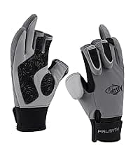 Palmyth Wool Fishing Gloves 3-Cut Fingers Warm for Men and Women Cold Weather Fingerless Gloves for Winter Fly Fishing