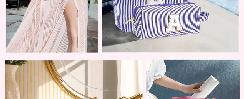 Christmas Gifts 2025 for Girls - Stocking Stuffers for Teen Girls Makeup Bag Set, 6 7 8 9 10 11 12 Year Girl Birthday Gift, Initial Travel Makeup Bags, Christmas Birthday Gifts for Girl