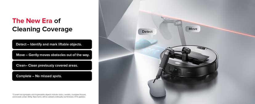 roborock Saros Z70 Robot Vacuum and Mop, OmniGrip Arm, AI-Powered, 22,000Pa Suction, 3.14’’ Ultra Slim, FlexiArm Riser Technology, AdaptiLift Chassis, Obstacle Avoidance, Auto Mop Washing & Drying