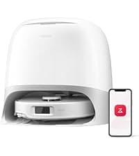 roborock Qrevo Series Robot Vacuum and Mop, 8000Pa Suction, Upgraded from Qrevo S, Anti-Tangle Brushes, Smart Obstacle Avoidance, Auto Mop Washing, All-in-One Dock, 200RPM Spinning Mops, Black(QV 35A)