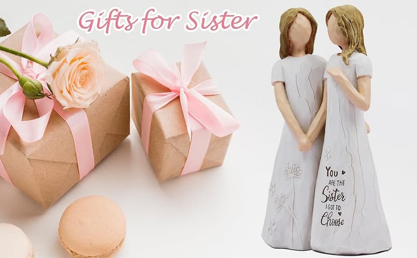 BORLESTA Best Friend Birthday Gifts for Women - Friendship Gifts for Women, Gifts for Friends Women, Sister Birthday Gifts, Bestie Gifts for Women - Friend Hand-Painted Figure