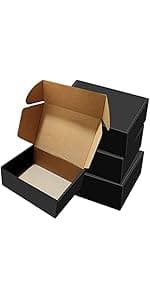 10 PCS Gift Boxes with Lids, 10.6x7.8x3.1 Inch Kraft Paper Gift Box, White with Ribbon, Bridesmaid Proposal Box for Wedding, Packaging, Present, Birthday, Cupcake