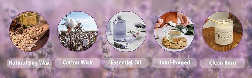 Thank You Gifts for Women, Men, Hostess Gift, Lavender Scented Soy Wax Candle, Appreciation Gifts for Teacher Coworker Employee Boss Nurse, a Little Candle to Say A Big Thank You, Handmade