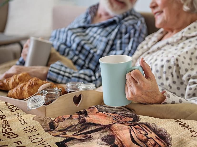 50th Anniversary Blanket Gifts, Golden 50th Wedding Anniversary Couple Gifts for Husband, Wife, Dad, Mom, Grandpa, Grandma, Grandparents, 50 Years of Marriage Gift Blanket 60"X 50"