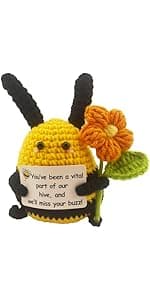 Coworker Leaving Gifts for Women Men, Going Away Gifts, Gift for Farewell Retirement Goodbye, Appreciation Gift for Leaving Coworker Friend Neighbor Teammate, Positive Bee with Card (Upgraded Version)