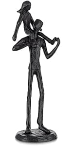 Sziqiqi Dad Gifts from Daughter: Dad Daughter Iron Figurine Father Daughter Decoration for Fathers Day Wedding Christmas Birthday Gifts Statue for Son Husband