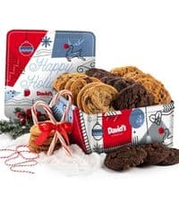 David’s Cookies Holiday Cookies and Brownies Gift Basket Crate - Deliciously Flavored Assorted Cookies and Brownies in a Christmas Snack Box Gift Crate - Gourmet Holiday Food Gift Basket for Sharing
