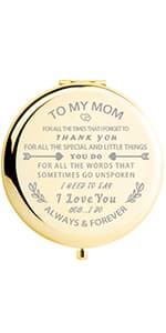 Gifts for Wife I Love You Wife Gold Compact Mirror