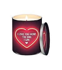 TEEZWONDER Anniversary Wedding Gifts for Women Men - Long Lasting Vanilla Lavender Candle 10 Oz - Birthday Romantic Gifts for Him Her, Girlfriend Boyfriend Birthday Gift Ideas, Gift for Husband Wife