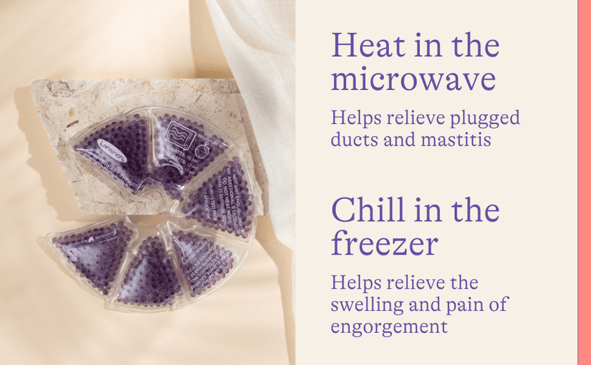 Lansinoh Breast Therapy Packs, Hot and Cold Breast-Pads with 2 Soft Covers, Postpartum Essentials for Nipple Pain Relief, Mastitis, Engorgement, Support for Breastfeeding and Pump Aid, 2 Pack