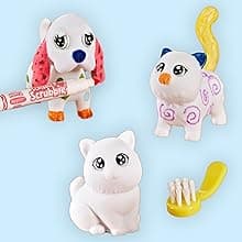 Crayola Scribble Scrubbies Glam Pack (4 Pets), Holiday for Kids, Washable Pet Care Toy, Coloring Animal Craft, Stocking Stuffer Toys for Girls & Boys, 3+