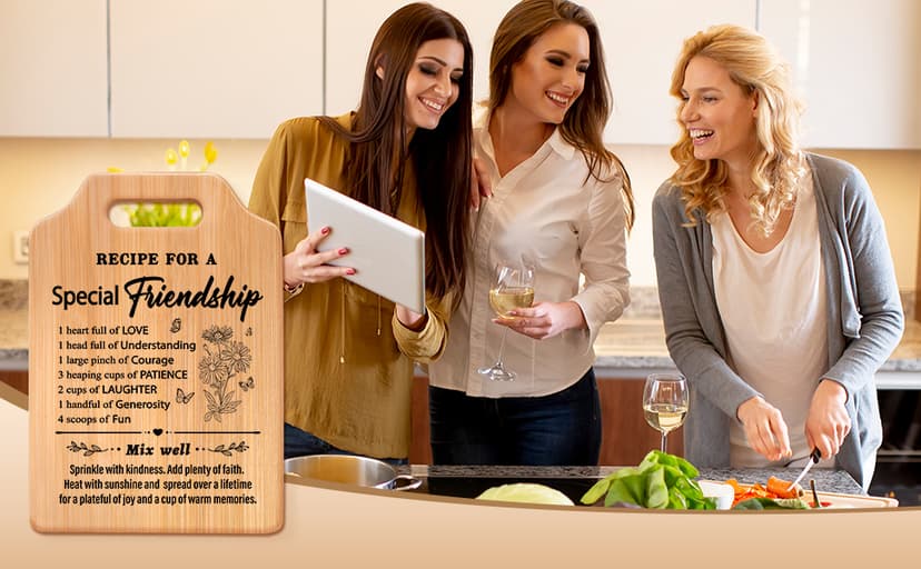 Friendship Gifts for Women, Birthday Gifts for Women Friendship, Unique Best Friends Cutting Board, Best Friend Christmas Gifts for Woman, Bestie, BFF