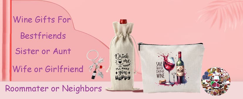 Wine Gifts for Women,5pcs Gift Set for Wine Lovers,Birthday Present for Friends Sister, Wife, Mother With Funny Socks