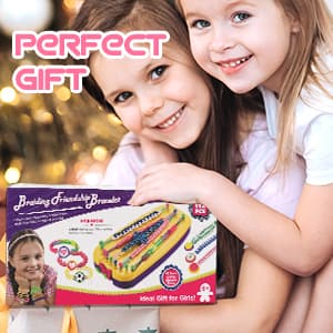 Friendship Bracelet Making Kit Toys, Ages 7 8 9 10 11 12 Year Old Girls Gifts Ideas, Birthday Present for Teen Girl, Arts and Crafts String Maker Tool, Bracelet DIY, Kids Travel Activity Set