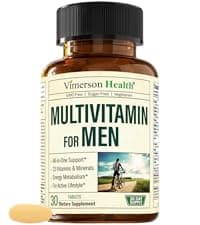 Vimerson Health Multivitamin for Men – Methylated Mens Multivitamins & Multiminerals Capsules with Vitamin B12, A, D, C, Zinc, Magnesium & More for Complete Daily Support – High Potency Bioavailable Vitamins for Men