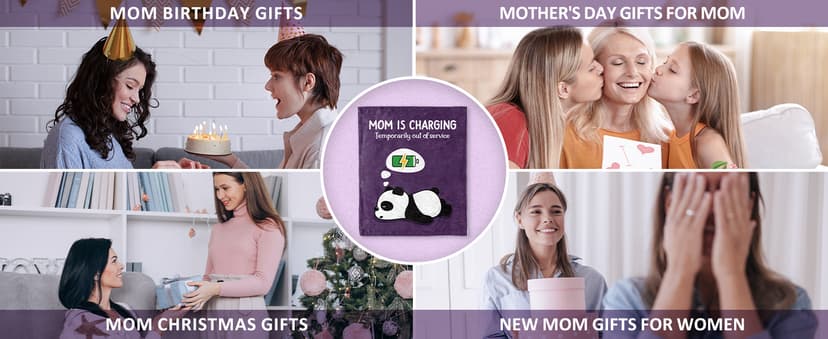 Craftique Gifts for Mom Birthday Christmas- Funny Soft Mom is Charging Blanket- New Moms Gifts for Women, Practical Blanket Throw for Napping Travel, 60”×50”