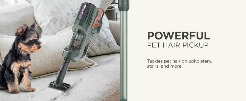 Shark Detect Ultralight Corded Stick Vacuum with Direction Detect and Self-Cleaning Brushroll, Powerful Hair Pickup, Ultra-Lightweight, Crevice & Upholstery Tool Included, Evergreen, HZ752