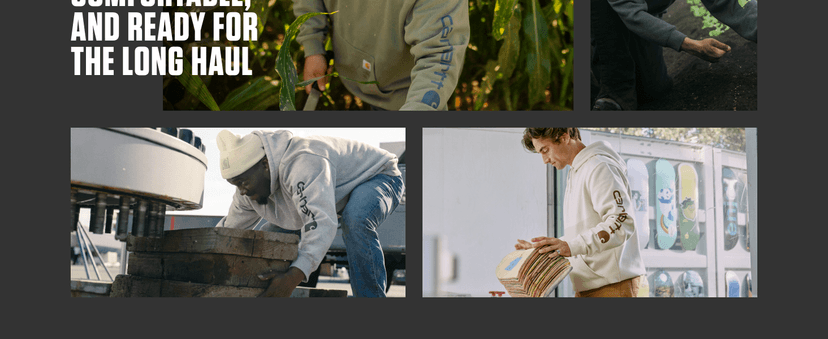 Carhartt Men's Midweight Signature Sleeve Logo Hooded Sweatshirt