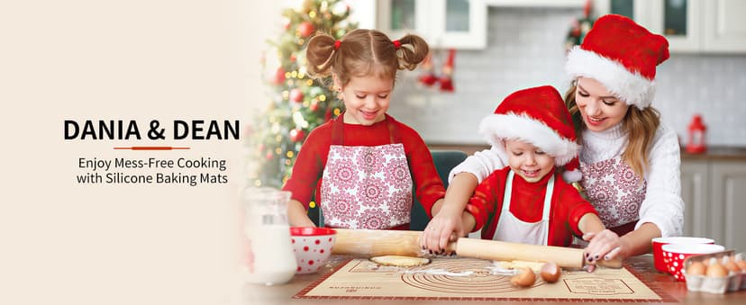 26x16 Inch Extra Thick Silicone Baking Mat with Measurements, Non-slip and Reusable - For Cookies, Bread, Pastry