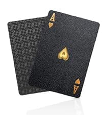 BIERDORF Diamond Waterproof Black Playing Cards, Poker Cards, HD, Deck of Cards (Black)