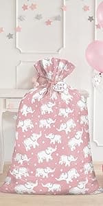 Loveinside Pink Gift Bag with Cross Design, Tissue Paper for Baby Girl Baptisms, Christenings, First Communions Religious Occasion- 10" x 5" x 13", 1 Pcs